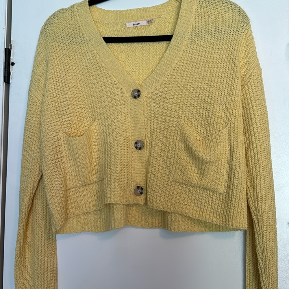 Yellow cardigan new without tags.